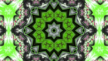 Soyut boya fırça mürekkep patlayabilir formanın düzgün kavramı simetrik desen süs dekoratif Kaleidoscope hareketi geometrik daire ve yıldız şekli