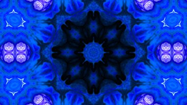 Soyut boya fırça mürekkep patlayabilir formanın düzgün kavramı simetrik desen süs dekoratif Kaleidoscope hareketi geometrik daire ve yıldız şekli