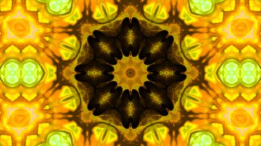 Soyut boya fırça mürekkep patlayabilir formanın düzgün kavramı simetrik desen süs dekoratif Kaleidoscope hareketi geometrik daire ve yıldız şekli