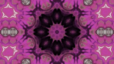 Soyut boya fırça mürekkep patlayabilir formanın düzgün kavramı simetrik desen süs dekoratif Kaleidoscope hareketi geometrik daire ve yıldız şekli