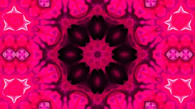 Soyut boya fırça mürekkep patlayabilir formanın düzgün kavramı simetrik desen süs dekoratif Kaleidoscope hareketi geometrik daire ve yıldız şekli