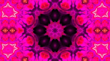 Soyut boya fırça mürekkep patlayabilir formanın düzgün kavramı simetrik desen süs dekoratif Kaleidoscope hareketi geometrik daire ve yıldız şekli