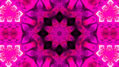 Soyut boya fırça mürekkep patlayabilir formanın düzgün kavramı simetrik desen süs dekoratif Kaleidoscope hareketi geometrik daire ve yıldız şekli