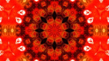 Soyut boya fırça mürekkep patlayabilir formanın düzgün kavramı simetrik desen süs dekoratif Kaleidoscope hareketi geometrik daire ve yıldız şekli