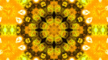 Soyut boya fırça mürekkep patlayabilir formanın düzgün kavramı simetrik desen süs dekoratif Kaleidoscope hareketi geometrik daire ve yıldız şekli