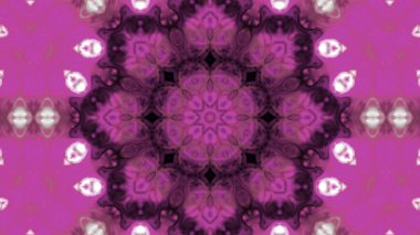 Soyut boya fırça mürekkep patlayabilir formanın düzgün kavramı simetrik desen süs dekoratif Kaleidoscope hareketi geometrik daire ve yıldız şekli