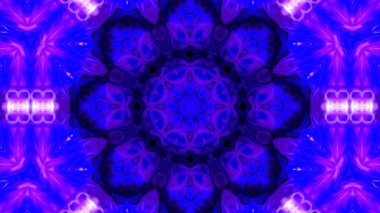 Soyut boya fırça mürekkep patlayabilir formanın düzgün kavramı simetrik desen süs dekoratif Kaleidoscope hareketi geometrik daire ve yıldız şekli