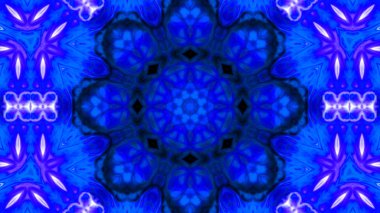 Soyut boya fırça mürekkep patlayabilir formanın düzgün kavramı simetrik desen süs dekoratif Kaleidoscope hareketi geometrik daire ve yıldız şekli