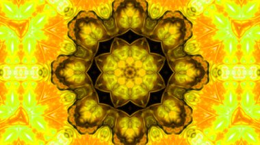 Soyut boya fırça mürekkep patlayabilir formanın düzgün kavramı simetrik desen süs dekoratif Kaleidoscope hareketi geometrik daire ve yıldız şekli