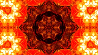 Soyut boya fırça mürekkep patlayabilir formanın düzgün kavramı simetrik desen süs dekoratif Kaleidoscope hareketi geometrik daire ve yıldız şekli