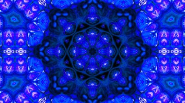 Soyut boya fırça mürekkep patlayabilir formanın düzgün kavramı simetrik desen süs dekoratif Kaleidoscope hareketi geometrik daire ve yıldız şekli