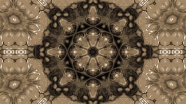 Soyut boya fırça mürekkep patlayabilir formanın düzgün kavramı simetrik desen süs dekoratif Kaleidoscope hareketi geometrik daire ve yıldız şekli