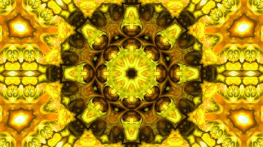 Soyut boya fırça mürekkep patlayabilir formanın düzgün kavramı simetrik desen süs dekoratif Kaleidoscope hareketi geometrik daire ve yıldız şekli