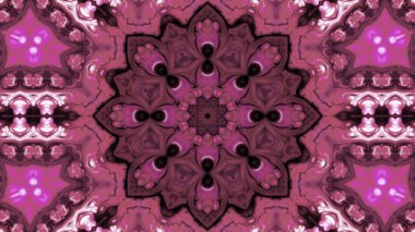 Soyut boya fırça mürekkep patlayabilir formanın düzgün kavramı simetrik desen süs dekoratif Kaleidoscope hareketi geometrik daire ve yıldız şekli