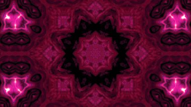 Soyut boya fırça mürekkep patlayabilir formanın düzgün kavramı simetrik desen süs dekoratif Kaleidoscope hareketi geometrik daire ve yıldız şekli