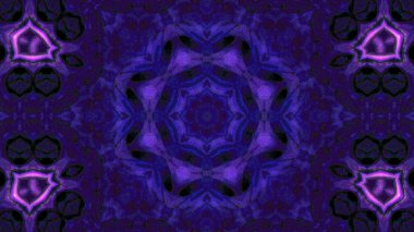 Soyut boya fırça mürekkep patlayabilir formanın düzgün kavramı simetrik desen süs dekoratif Kaleidoscope hareketi geometrik daire ve yıldız şekli