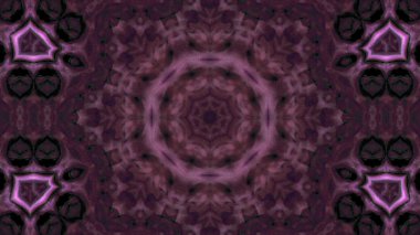 Soyut boya fırça mürekkep patlayabilir formanın düzgün kavramı simetrik desen süs dekoratif Kaleidoscope hareketi geometrik daire ve yıldız şekli