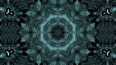 Soyut boya fırça mürekkep patlayabilir formanın düzgün kavramı simetrik desen süs dekoratif Kaleidoscope hareketi geometrik daire ve yıldız şekli