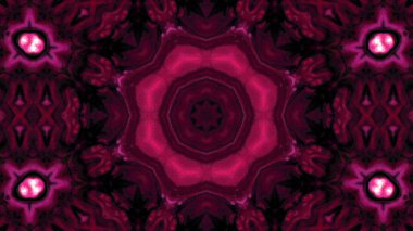 Soyut boya fırça mürekkep patlayabilir formanın düzgün kavramı simetrik desen süs dekoratif Kaleidoscope hareketi geometrik daire ve yıldız şekli