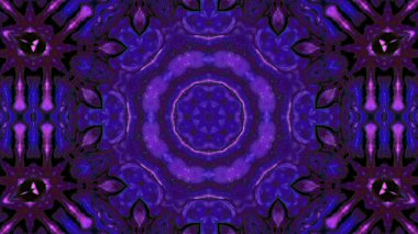 Soyut boya fırça mürekkep patlayabilir formanın düzgün kavramı simetrik desen süs dekoratif Kaleidoscope hareketi geometrik daire ve yıldız şekli