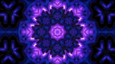 Soyut boya fırça mürekkep patlayabilir formanın düzgün kavramı simetrik desen süs dekoratif Kaleidoscope hareketi geometrik daire ve yıldız şekli