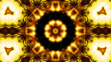 Soyut boya fırça mürekkep patlayabilir formanın düzgün kavramı simetrik desen süs dekoratif Kaleidoscope hareketi geometrik daire ve yıldız şekli