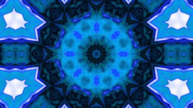 Soyut boya fırça mürekkep patlayabilir formanın düzgün kavramı simetrik desen süs dekoratif Kaleidoscope hareketi geometrik daire ve yıldız şekli