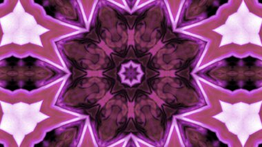 Soyut boya fırça mürekkep patlayabilir formanın düzgün kavramı simetrik desen süs dekoratif Kaleidoscope hareketi geometrik daire ve yıldız şekli