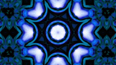 Soyut boya fırça mürekkep patlayabilir formanın düzgün kavramı simetrik desen süs dekoratif Kaleidoscope hareketi geometrik daire ve yıldız şekli