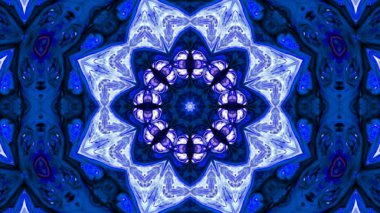 Soyut boya fırça mürekkep patlayabilir formanın düzgün kavramı simetrik desen süs dekoratif Kaleidoscope hareketi geometrik daire ve yıldız şekli