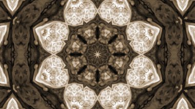 Soyut boya fırça mürekkep patlayabilir formanın düzgün kavramı simetrik desen süs dekoratif Kaleidoscope hareketi geometrik daire ve yıldız şekli