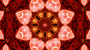 Soyut boya fırça mürekkep patlayabilir formanın düzgün kavramı simetrik desen süs dekoratif Kaleidoscope hareketi geometrik daire ve yıldız şekli