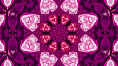 Soyut boya fırça mürekkep patlayabilir formanın düzgün kavramı simetrik desen süs dekoratif Kaleidoscope hareketi geometrik daire ve yıldız şekli