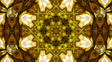 Soyut boya fırça mürekkep patlayabilir formanın düzgün kavramı simetrik desen süs dekoratif Kaleidoscope hareketi geometrik daire ve yıldız şekli