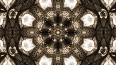 Soyut boya fırça mürekkep patlayabilir formanın düzgün kavramı simetrik desen süs dekoratif Kaleidoscope hareketi geometrik daire ve yıldız şekli