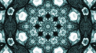 Soyut boya fırça mürekkep patlayabilir formanın düzgün kavramı simetrik desen süs dekoratif Kaleidoscope hareketi geometrik daire ve yıldız şekli