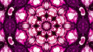 Soyut boya fırça mürekkep patlayabilir formanın düzgün kavramı simetrik desen süs dekoratif Kaleidoscope hareketi geometrik daire ve yıldız şekli