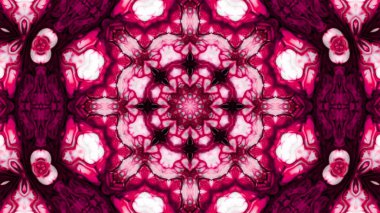 Soyut boya fırça mürekkep patlayabilir formanın düzgün kavramı simetrik desen süs dekoratif Kaleidoscope hareketi geometrik daire ve yıldız şekli