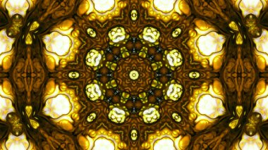 Soyut boya fırça mürekkep patlayabilir formanın düzgün kavramı simetrik desen süs dekoratif Kaleidoscope hareketi geometrik daire ve yıldız şekli