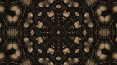 Soyut boya fırça mürekkep patlayabilir formanın düzgün kavramı simetrik desen süs dekoratif Kaleidoscope hareketi geometrik daire ve yıldız şekli