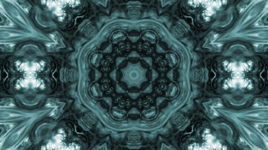 Soyut boya fırça mürekkep patlayabilir formanın düzgün kavramı simetrik desen süs dekoratif Kaleidoscope hareketi geometrik daire ve yıldız şekli