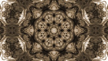 Soyut boya fırça mürekkep patlayabilir formanın düzgün kavramı simetrik desen süs dekoratif Kaleidoscope hareketi geometrik daire ve yıldız şekli