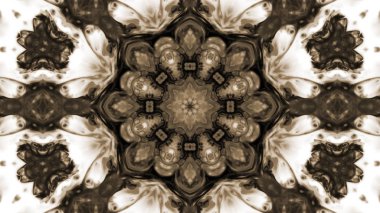 Soyut boya fırça mürekkep patlayabilir formanın düzgün kavramı simetrik desen süs dekoratif Kaleidoscope hareketi geometrik daire ve yıldız şekli