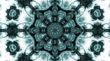 Soyut boya fırça mürekkep patlayabilir formanın düzgün kavramı simetrik desen süs dekoratif Kaleidoscope hareketi geometrik daire ve yıldız şekli