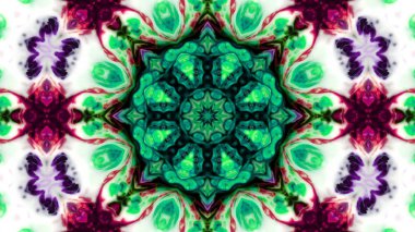 Soyut boya fırça mürekkep patlayabilir formanın düzgün kavramı simetrik desen süs dekoratif Kaleidoscope hareketi geometrik daire ve yıldız şekli