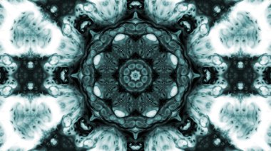 Soyut boya fırça mürekkep patlayabilir formanın düzgün kavramı simetrik desen süs dekoratif Kaleidoscope hareketi geometrik daire ve yıldız şekli