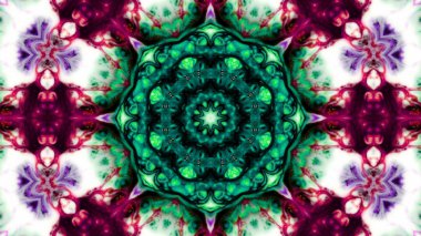 Soyut boya fırça mürekkep patlayabilir formanın düzgün kavramı simetrik desen süs dekoratif Kaleidoscope hareketi geometrik daire ve yıldız şekli