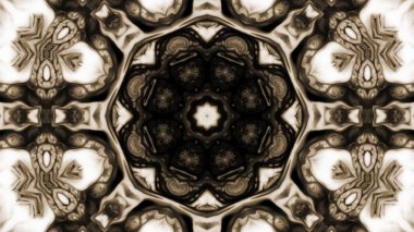 Soyut boya fırça mürekkep patlayabilir formanın düzgün kavramı simetrik desen süs dekoratif Kaleidoscope hareketi geometrik daire ve yıldız şekli