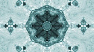 Soyut boya fırça mürekkep patlayabilir formanın düzgün kavramı simetrik desen süs dekoratif Kaleidoscope hareketi geometrik daire ve yıldız şekli