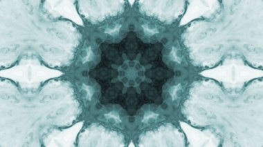 Soyut boya fırça mürekkep patlayabilir formanın düzgün kavramı simetrik desen süs dekoratif Kaleidoscope hareketi geometrik daire ve yıldız şekli